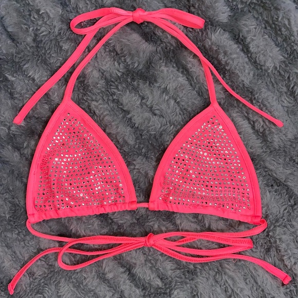 I.AM.GIA 3 Piece Set - Hot Pink Candy Kora Thong Bikini with Mesh Kiera Tank - Picture 13 of 17